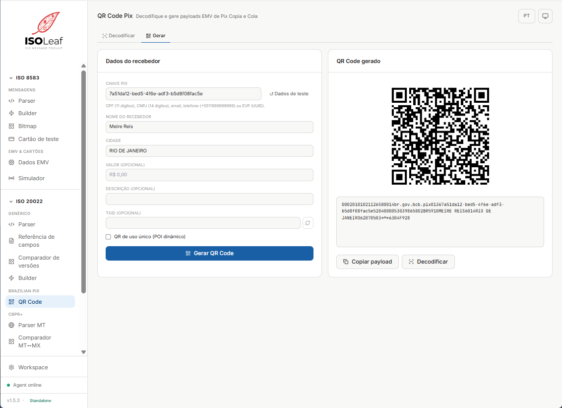 Pix QR Code screenshot