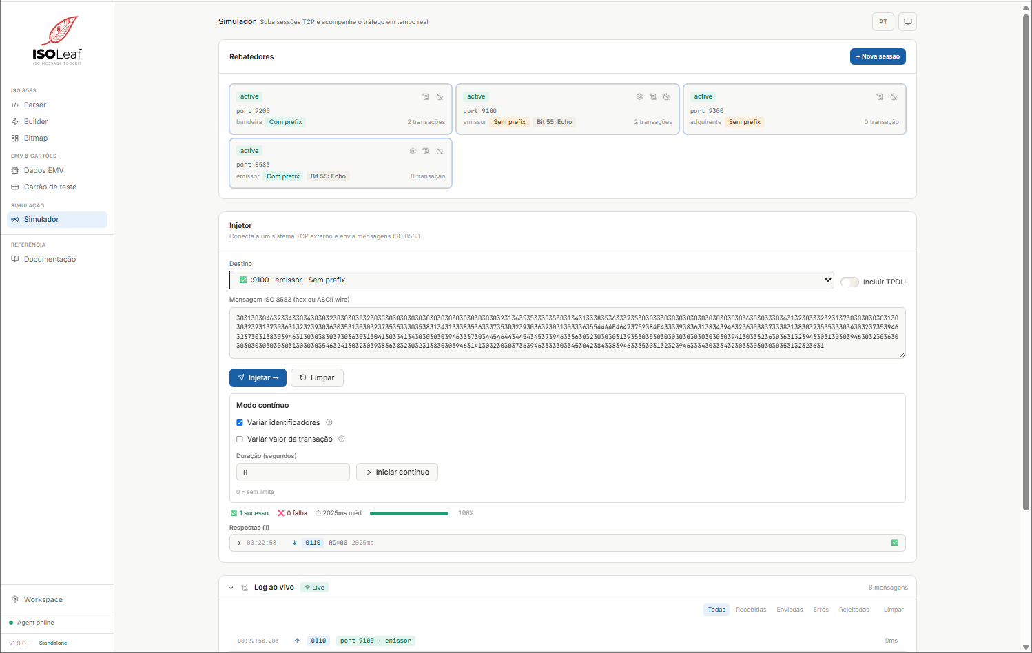 TCP Simulator screenshot